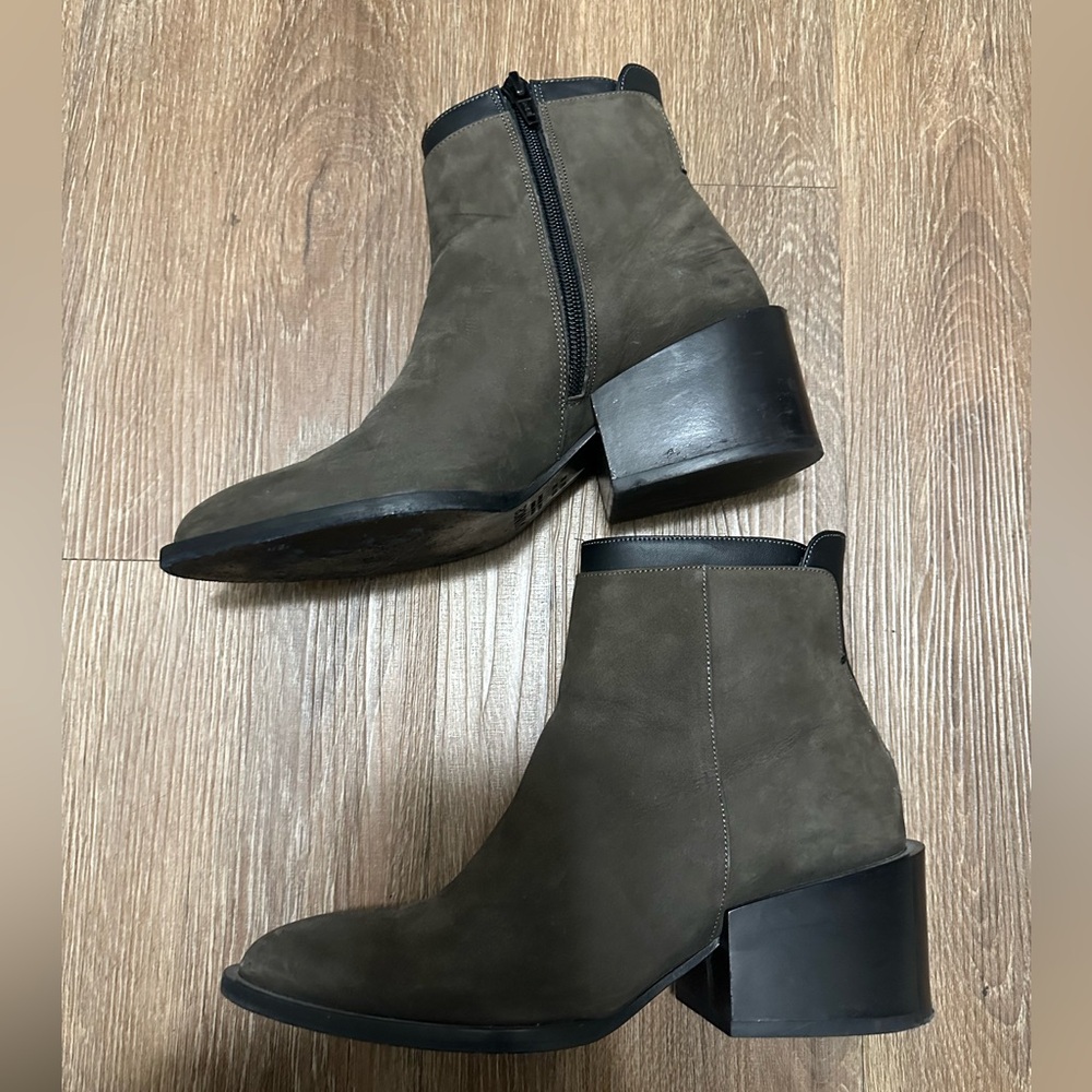 Vince brown suede heeled boots